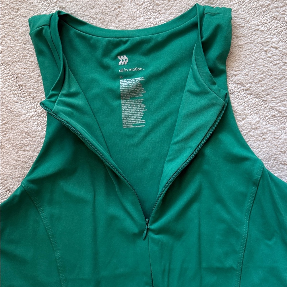 NWOT- All in Motion Green Workout Dress - Picture 4 of 13
